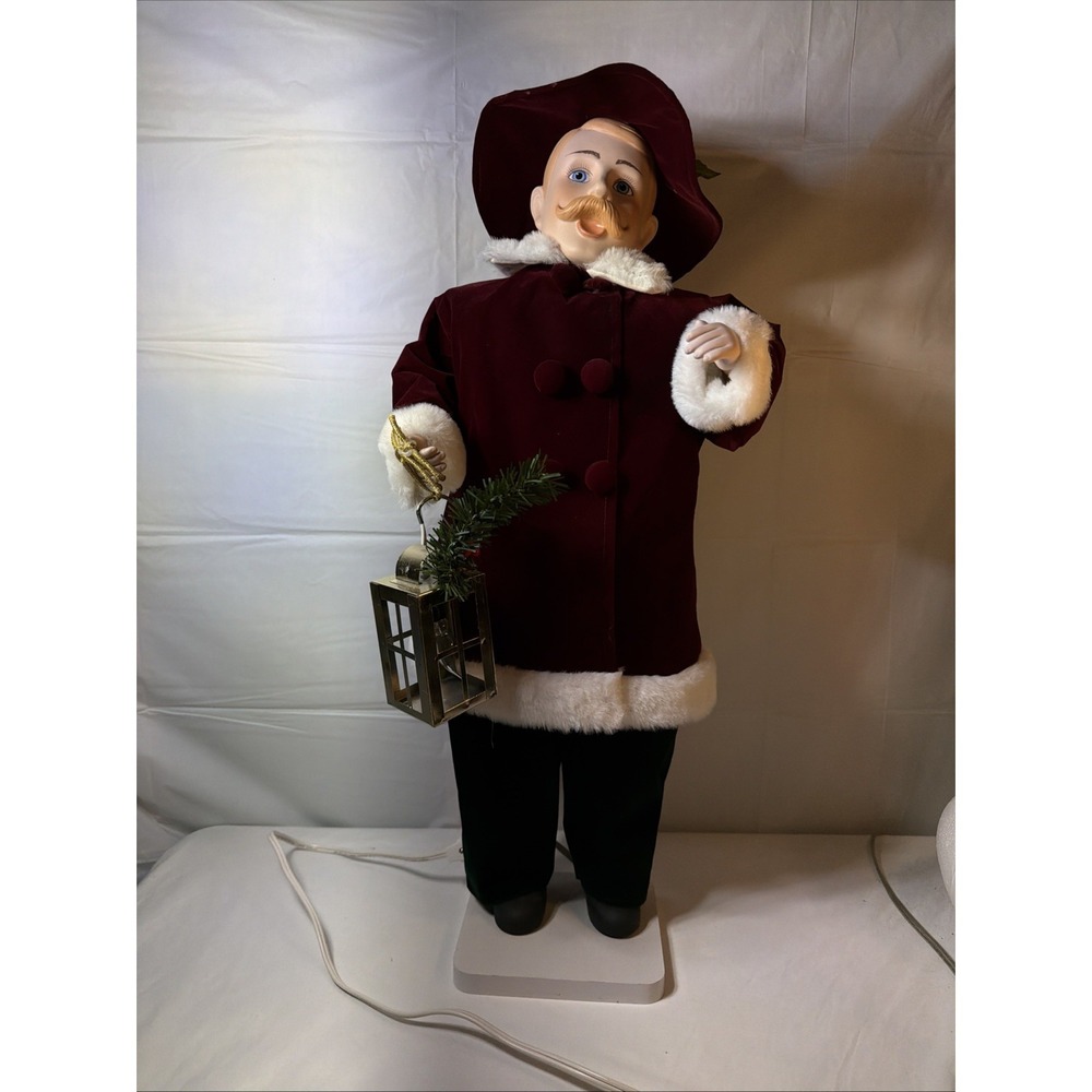 Vintage Santa's Best Collectable Charles Porcelain Animated Doll Working W/ Box